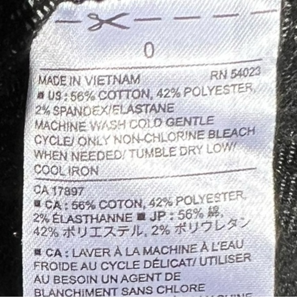 🌻Banana Republic Cream Black Textured Skirt (with stretch) Size 0 - Picture 5 of 5